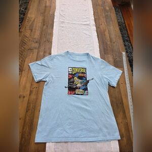Converse Men's Blue Planet of Doom Comic Style Graphic Tee Shirt Size Large L